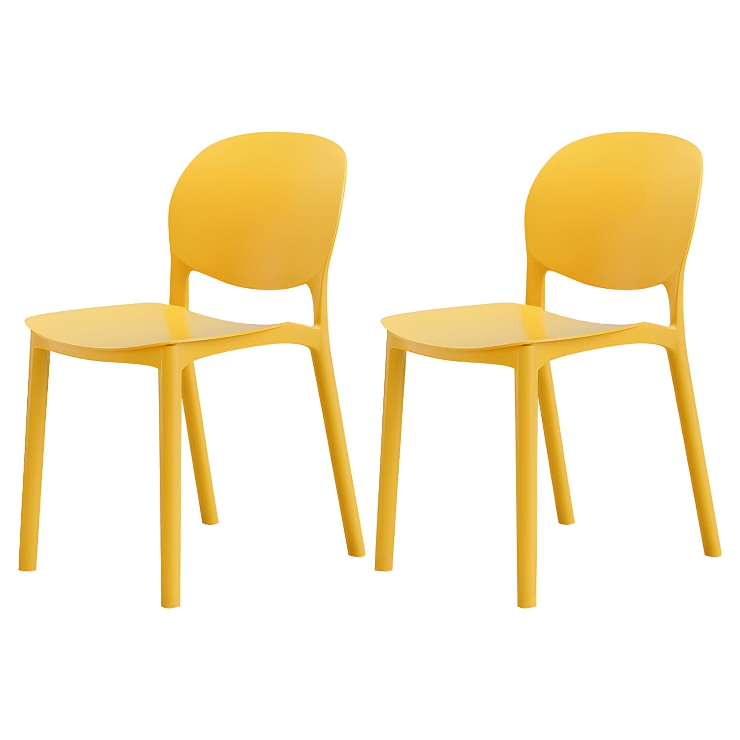 Nordic Backrest Stackable Chair with Acrylic Legs for Dining Room - image 12