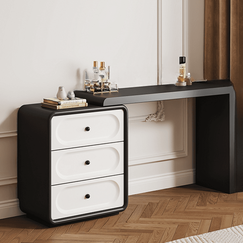 Midnight Black Sleeping Room Makeup Vanity with Scalable Telescopic and Push-Pull - image 4