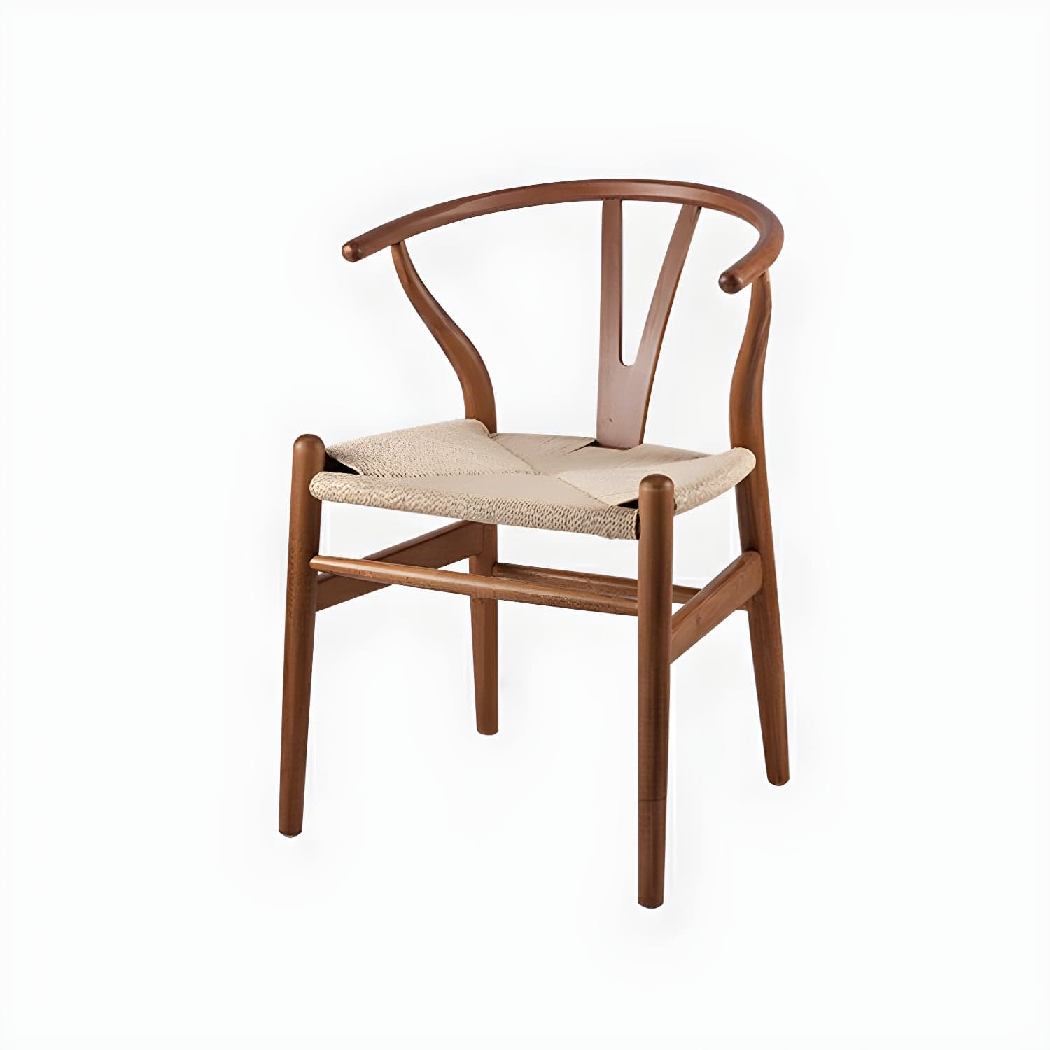 Scandinavian Wood Side Chair with Wishbone Back and Upholstered Seat for Kitchen & Dining - image 9
