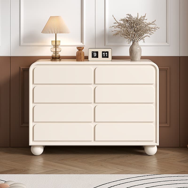 Minimalist Horizontal/Vertical Chalk Wood Bachelor Chest with Drawers