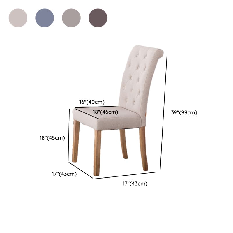 Framed Stable Parsons Side Chair with 4 Legs and Foot Pads in an Old School Style, Tufted Back Included/Not Included - image 19