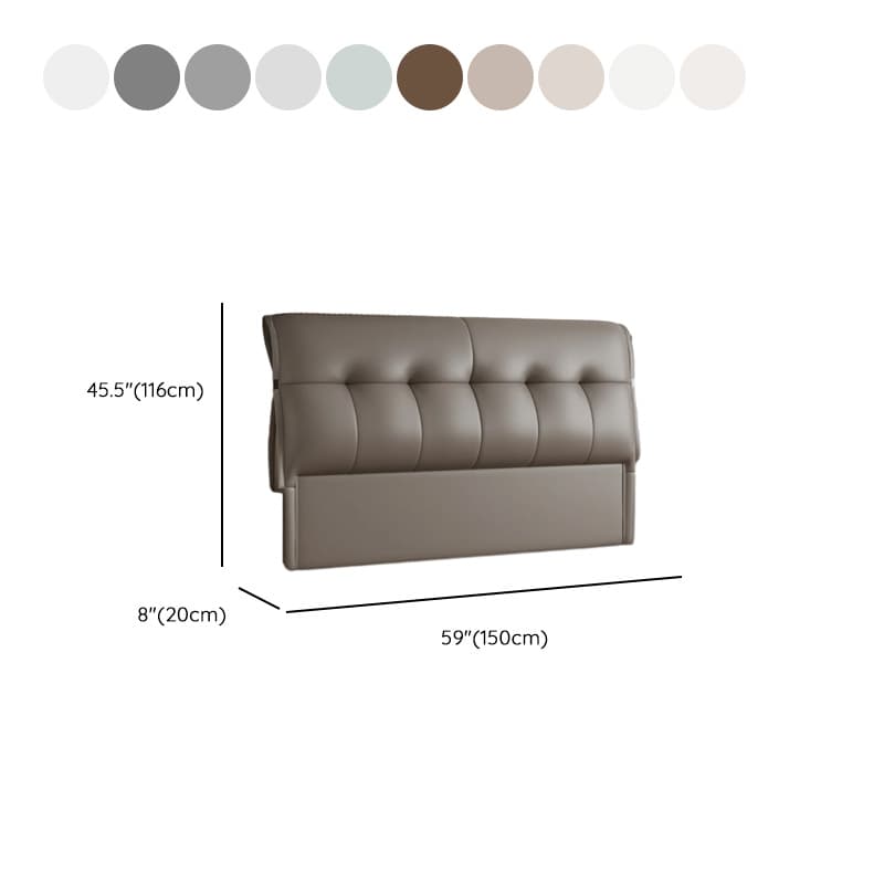 Simplistic Panel Headboard with No Distressing, Piled Tufted Rectangular Design for King/Queen/Full Bed, Sponge Upholstery Fill, Standard Height - image 18