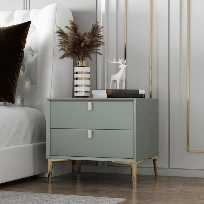 Modern Lumber Nightstand With Drawer Storage & Leg, 3 Drawers/2 Drawers - image 3