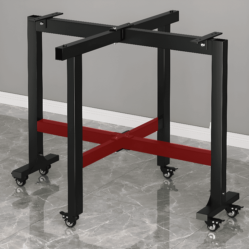 Art Deco Rounded Dining Table with Lumber Top, Foldable Leaf Mechanism, Extendable - image 5