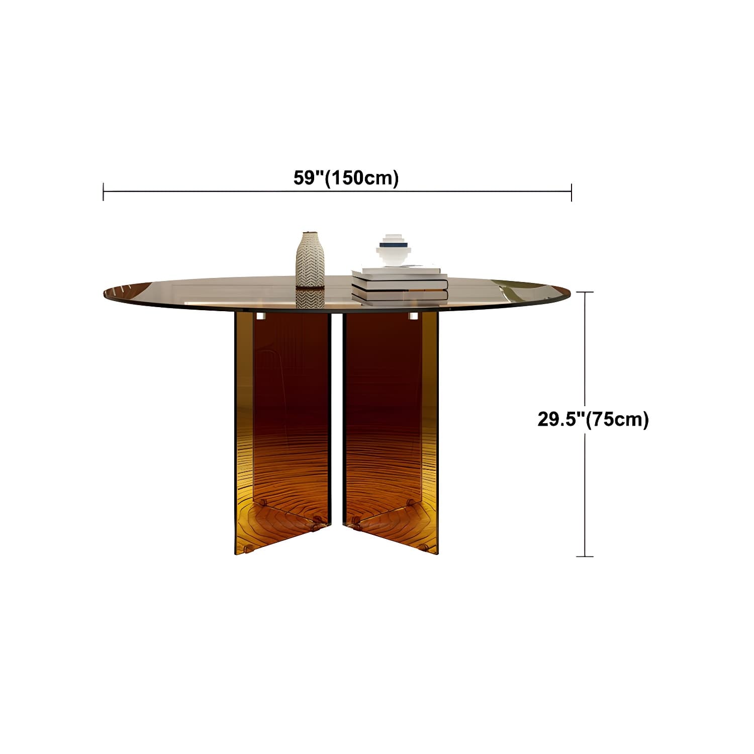 Round Glass Dining Table Modern Style Dining Table for Home Use - image 14