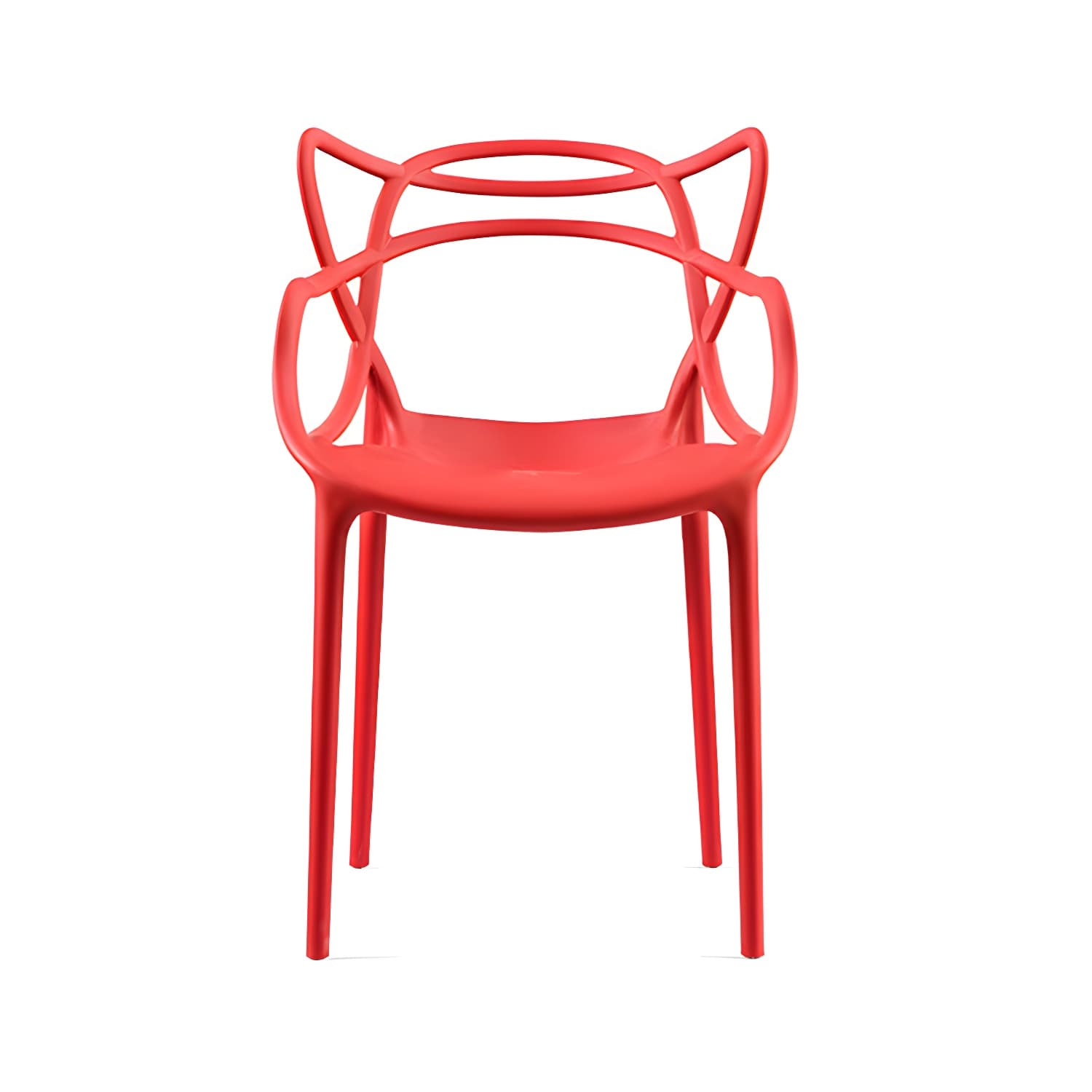 Open Back Dining Arm Chair Modern Indoor-Outdoor Plastic Chair - image 20