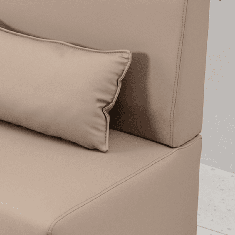 Contemporary Modern Solid Color Stain Resistant Loveseat in Gray/White/Cerulean for 2 People with 2 Pillows - image 13