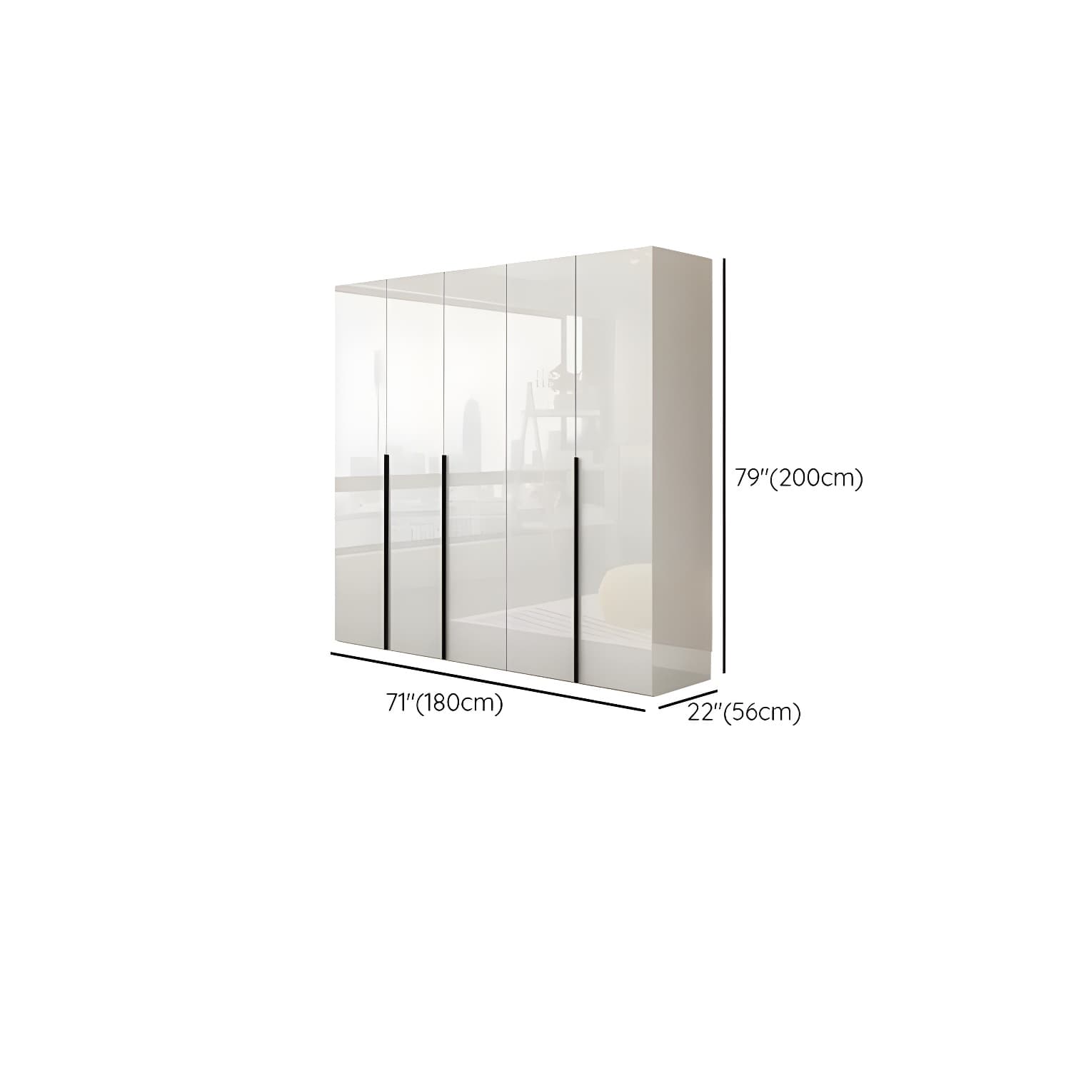Modern Simple Style Double Door Storage Wardrobe for Bedroom - image 13