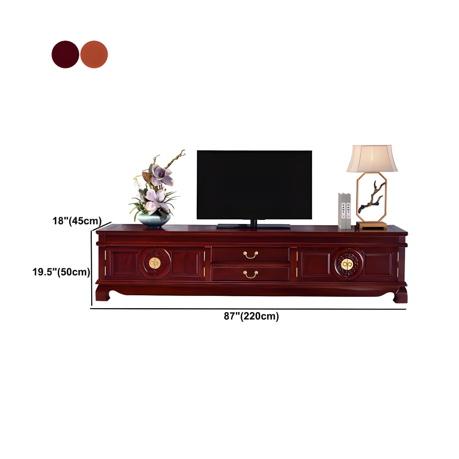 Wooden TV Cabinet Classical Storage TV Stand for Living Room - image 12