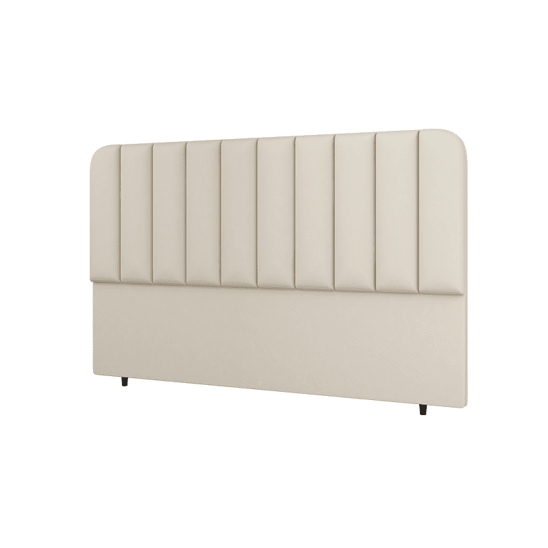 Simplistic Style Panel Headboard in Natural Wood with No Distressing, Rectangular Shape for Queen/Full/Twin XL Bed, Featuring Sponge Upholstery and Standard Height