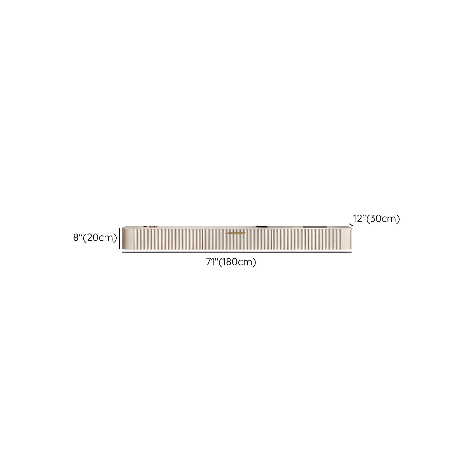 Enclosed Storage Stand Console Floating TV Media Console with Drawers - image 12