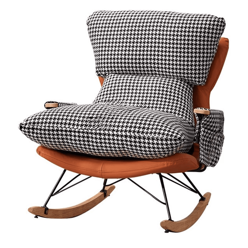 1 Piece Set/2 Piece Set Water Resistant Padded Living Room Rocking Chair in Chalk/Grey/Citrus Color with Upholstered Back and Track Arm in a Simple Style, Ottoman Included/Not Included - image 16
