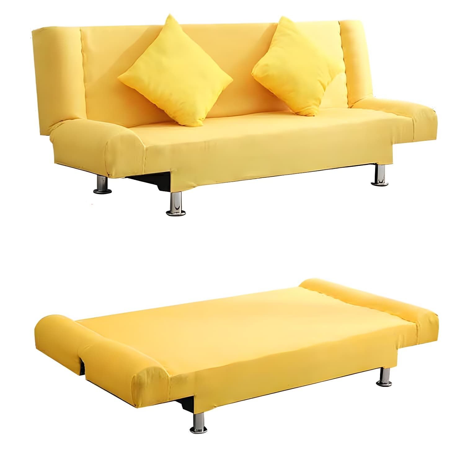 29.53"H Linen Armless Convertible Sleeper Sofa Bed for Living Room - image 17