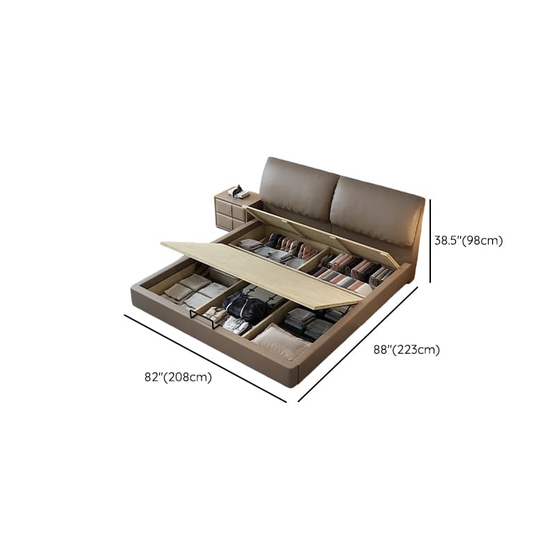 Storage Included Panel Bed with 3 Storage Boxes, Pine Wood Frame, and Sponge Upholstery - image 14