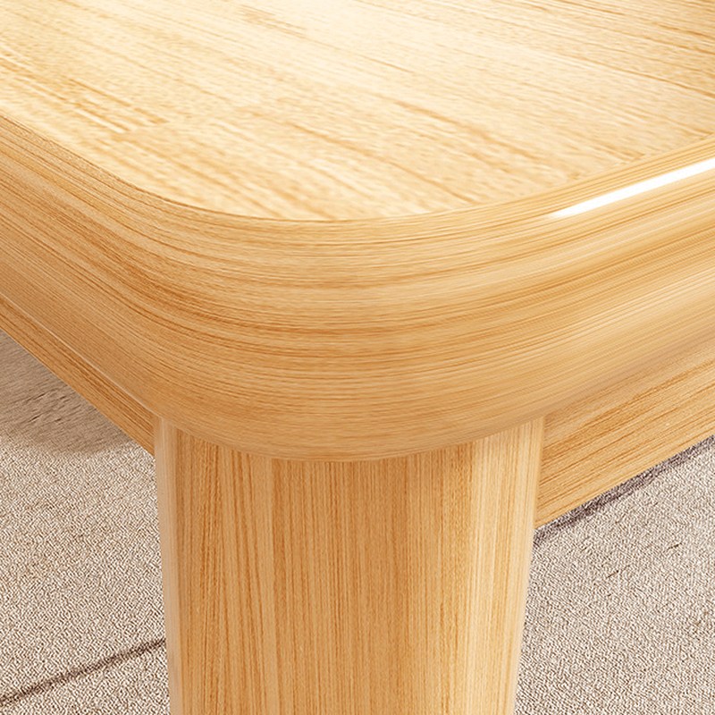 Rectangular Dining Table Set with Recycled Wood Fixed Table, Padded Chair Back, and Separable Design - image 8