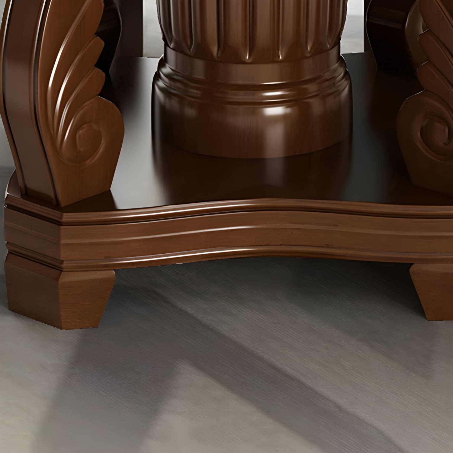 Contemporary Turntable Pedestal Dining Table Wood Dinner Table for Home - image 8