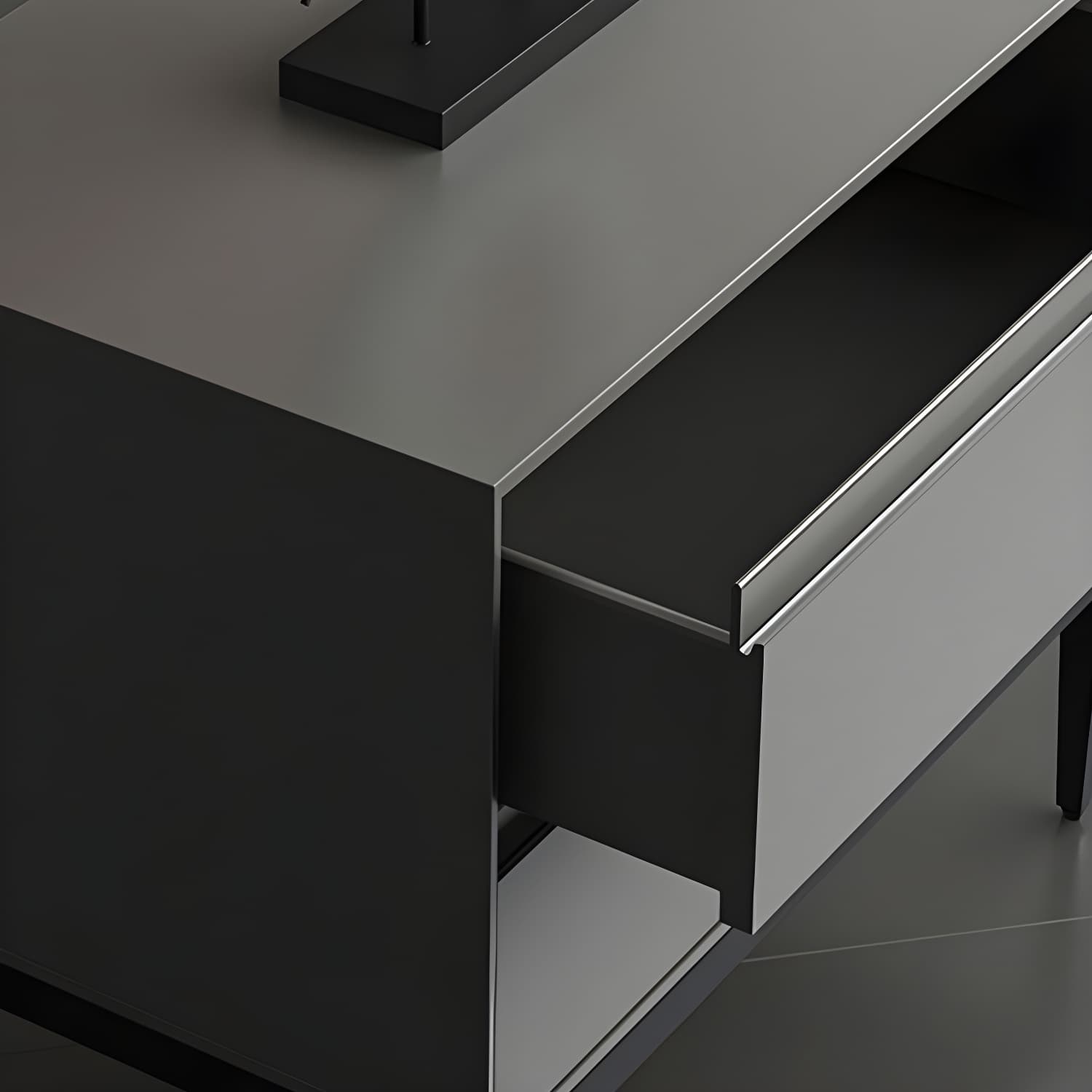 Wooden Night Table Contemporary Bedside Cabinet with 2 Drawers - image 13