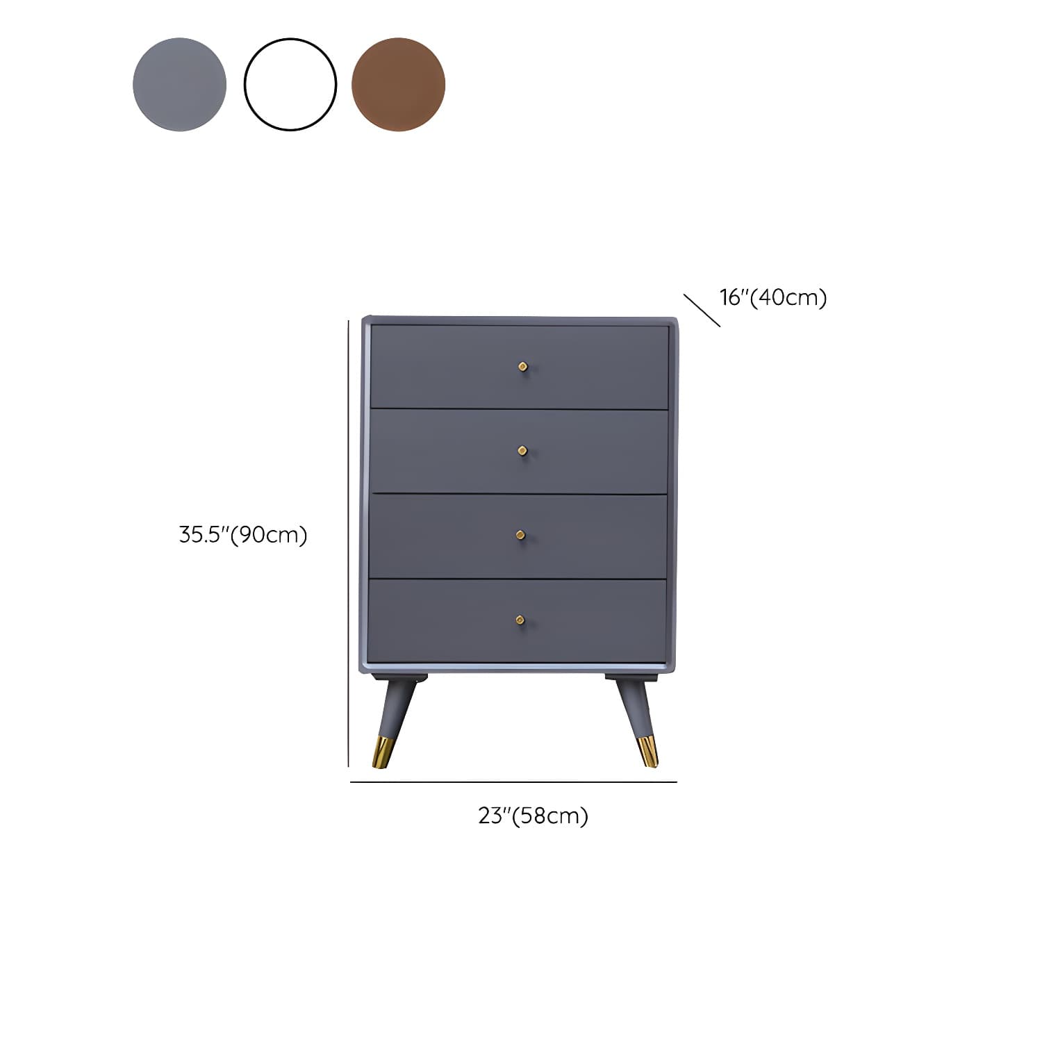 Solid Wood Accent Chest Mid Century Drawers Included Cabinet - image 13