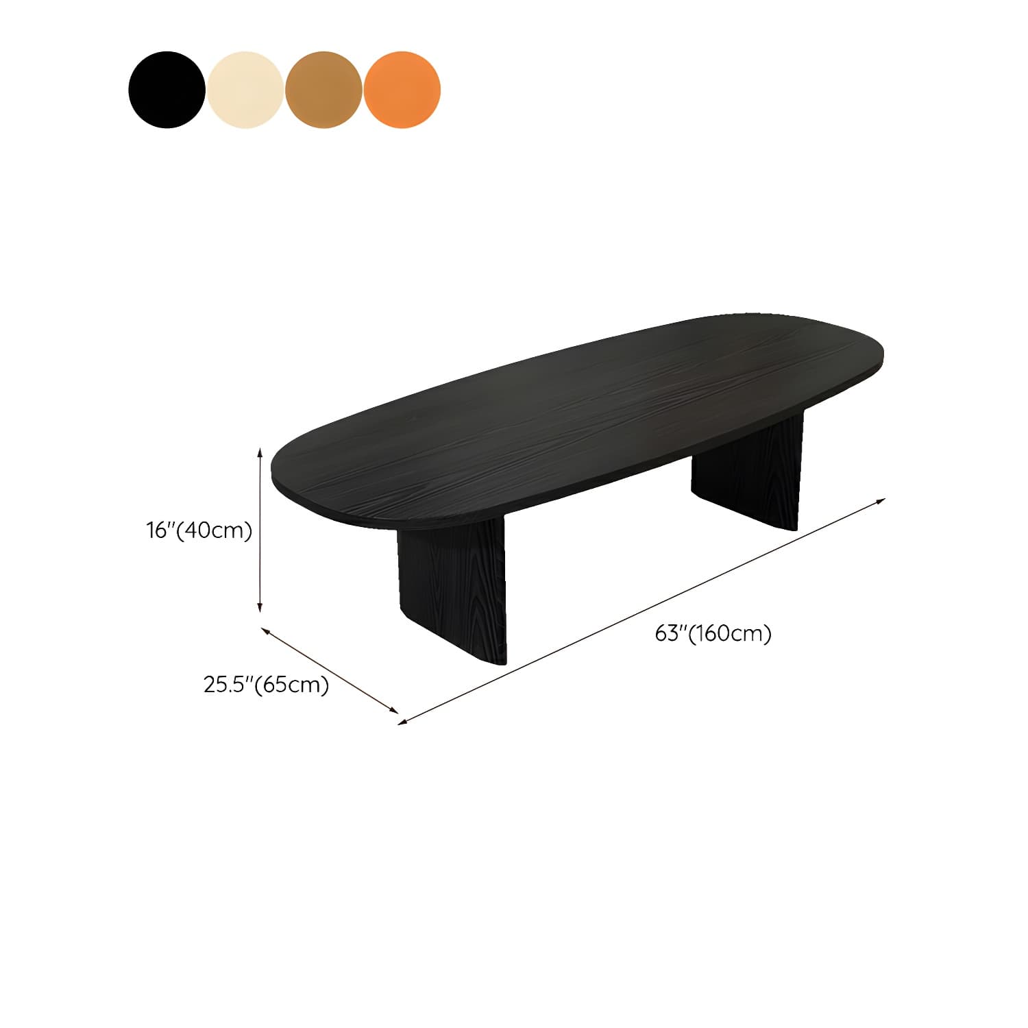 Rectangular Modern Coffee Table with Wood Base - Non-Upholstered - image 22