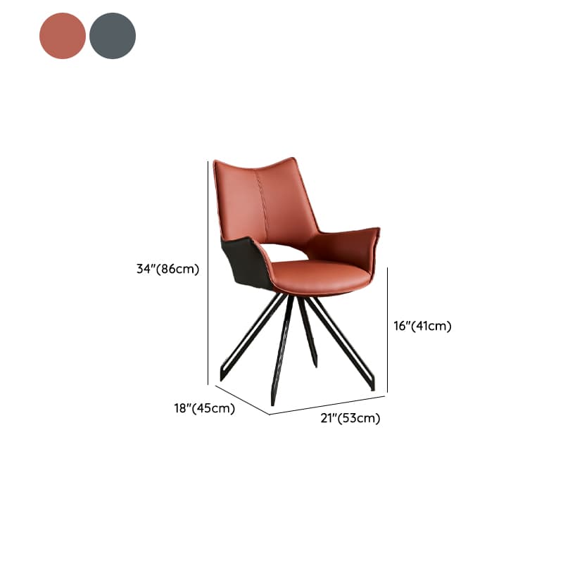 Leather Stable Framed Armless Chair with Foot Pads Restaurant - image 19