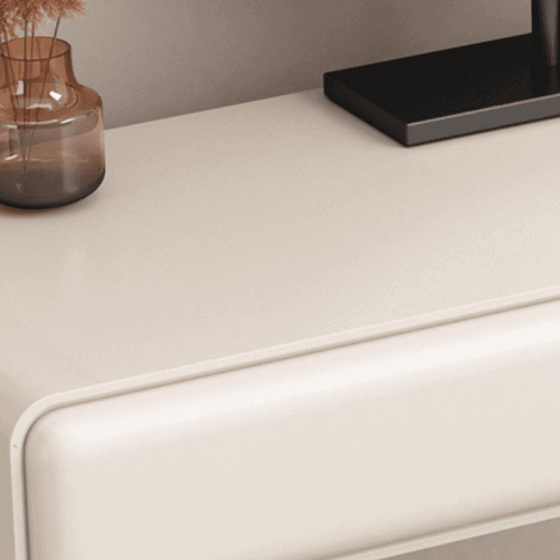 Simplistic Standard/Small Vanity Set with Reclaimed Wood Table Top, White Seat, 2 Drawers, and Mirror Lights - image 6