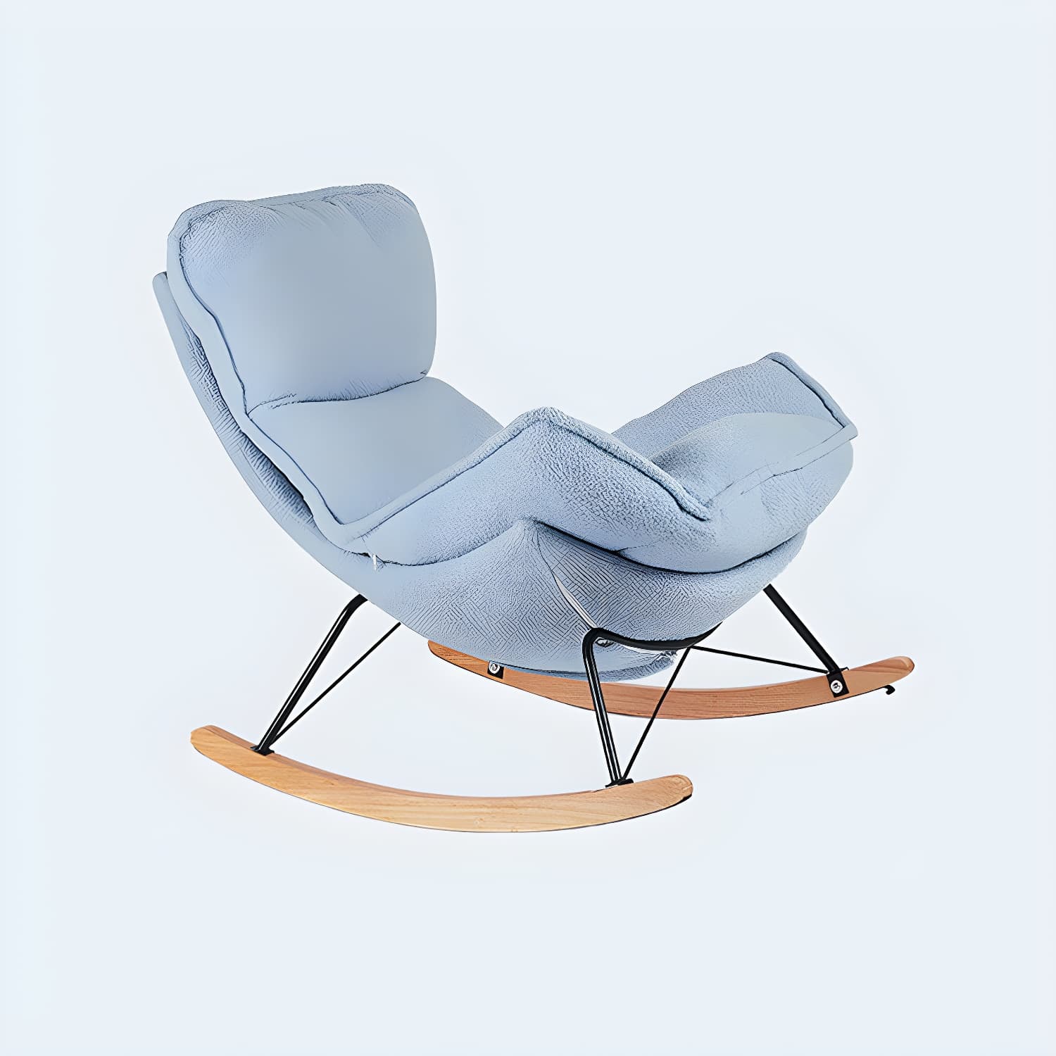 Modern Leather Rocking Chair Removable Cushions Rocker Chair for Drawing Room - image 3