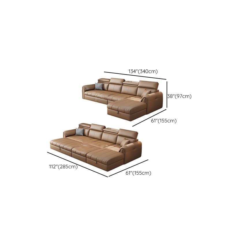 Coffee L-Shape/Straight Right Hand Facing/Horizontal Sofa Chaise/Convertible Sofa with Under-seat-storage for Seats 5/Seats 2/for 6 - image 21