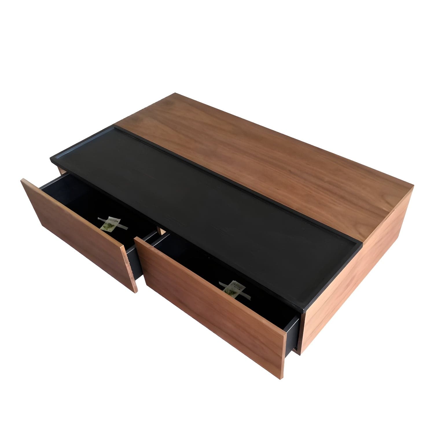 Modern Lift Top Wood Coffee Table with 2 Drawers and Trunk Storage - image 5