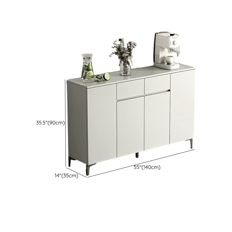 Contemporary Living Room Stone Top Sideboard with Doors and Drawers - image 15