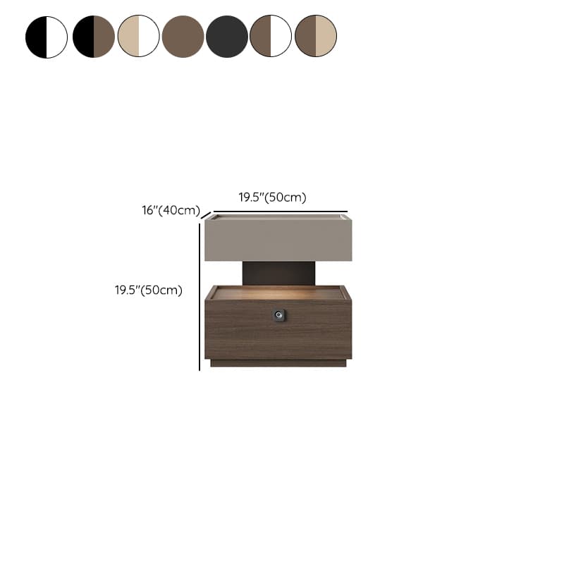 Organic Modern Nightstand With Drawer Organization Featuring Particle Board Wood and Illuminating Lighting - image 19