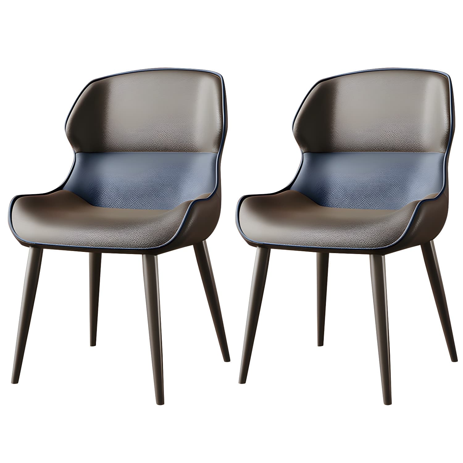 Brasserie Contemporary Faux Leather Dining Chair Parsons Chair in Matte Finish - image 5