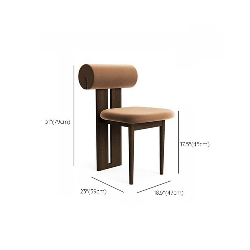 Modern Upholstered Armless Kitchen & Dining Chair, Open Back, Wood Ash, 1 Piece - image 31