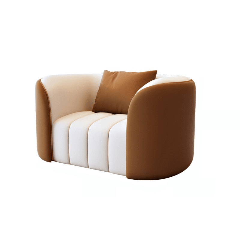 Trendy Grey/Ivory Solid Color 3-seater/for 2/1 Person Floor Sofa/Loveseat/Single Sofa with Tuxedo Arm for Sitting Room - image 16