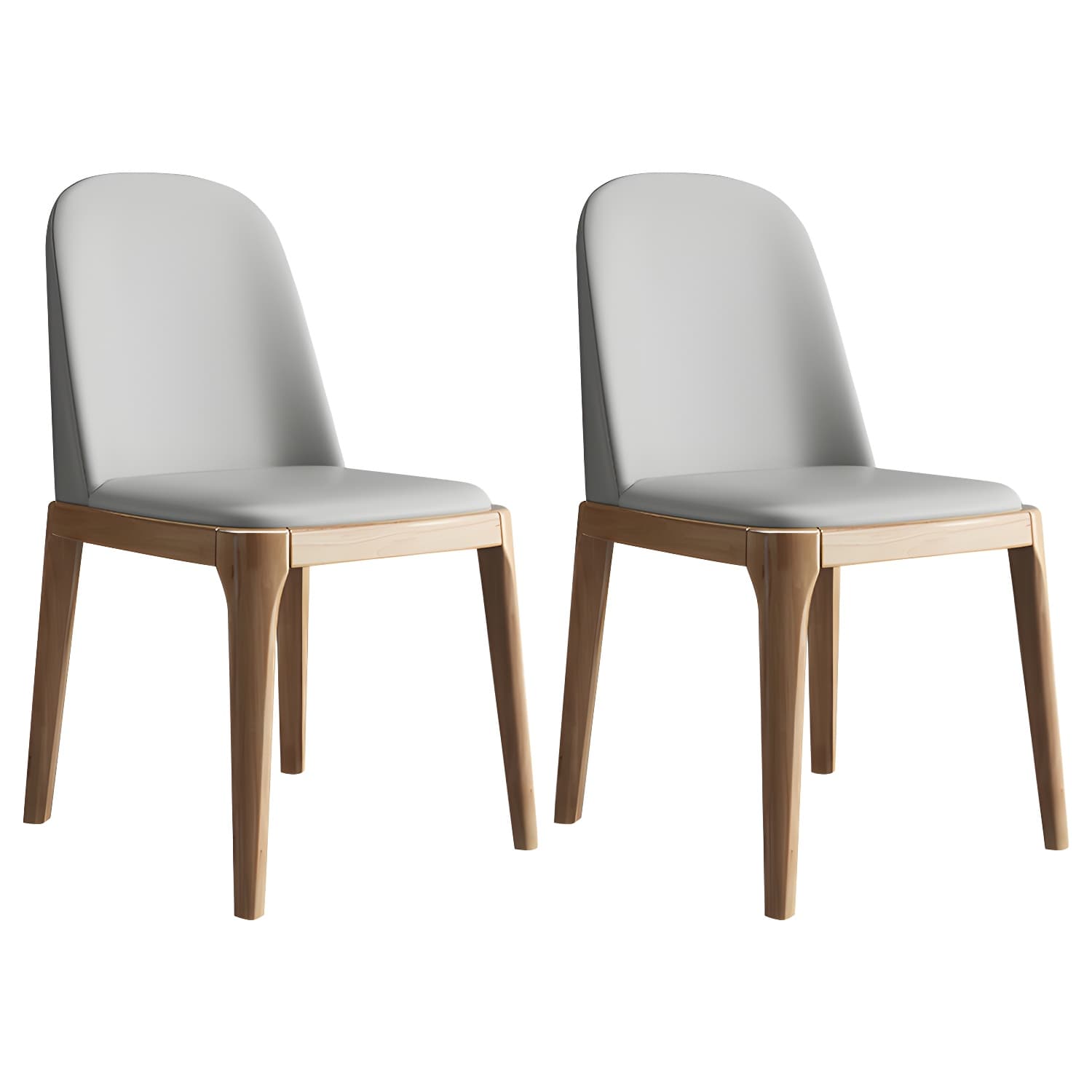 Scandinavian Home Side Chair Solid Back Wood Upholstered Dining Room Chair - image 18