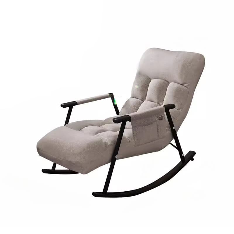 Modern Indoor Rocking Chair Upholstered, Tufted and Custom Fit with slipcover, Metal Legs - image 9