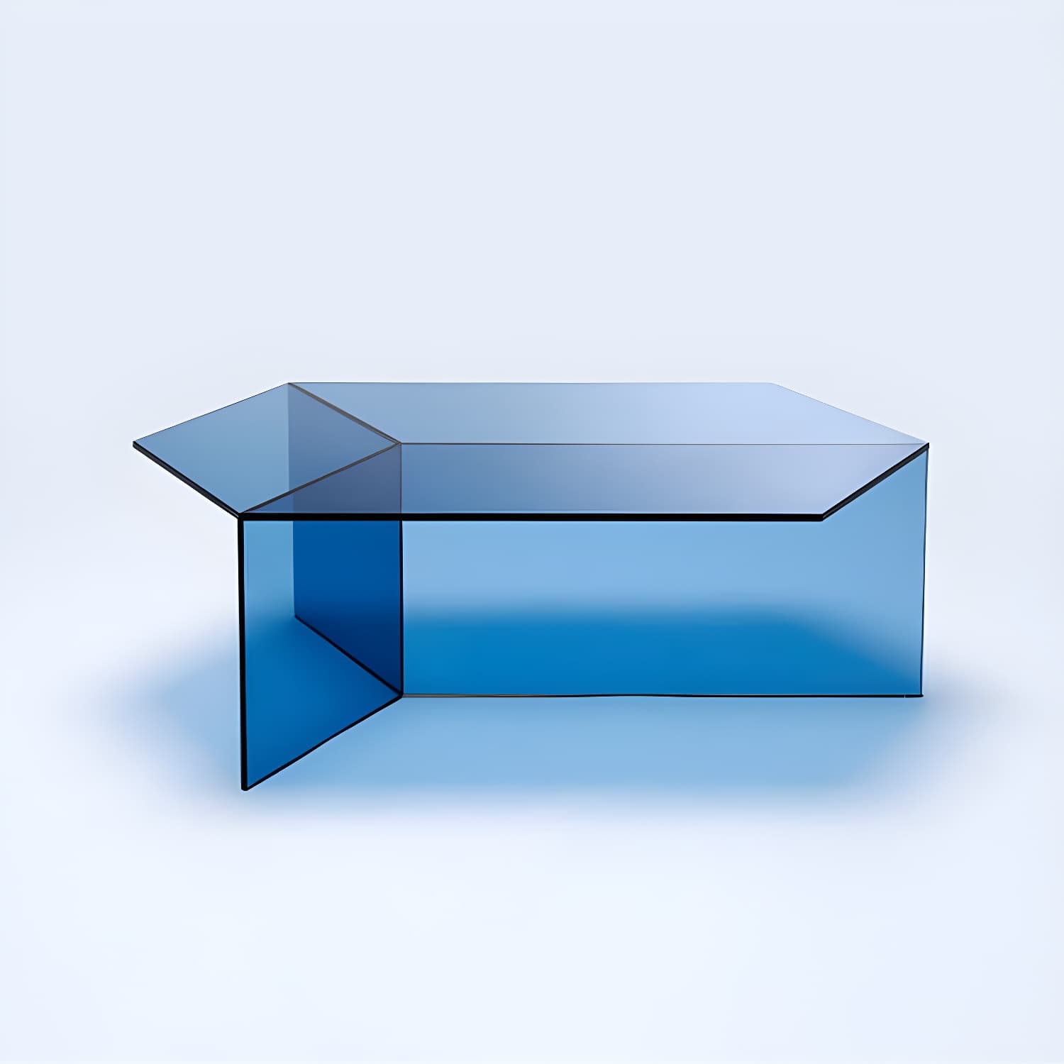 Geometric Clear Acrylic Coffee Table Modern Colored Cocktail Table - image 15