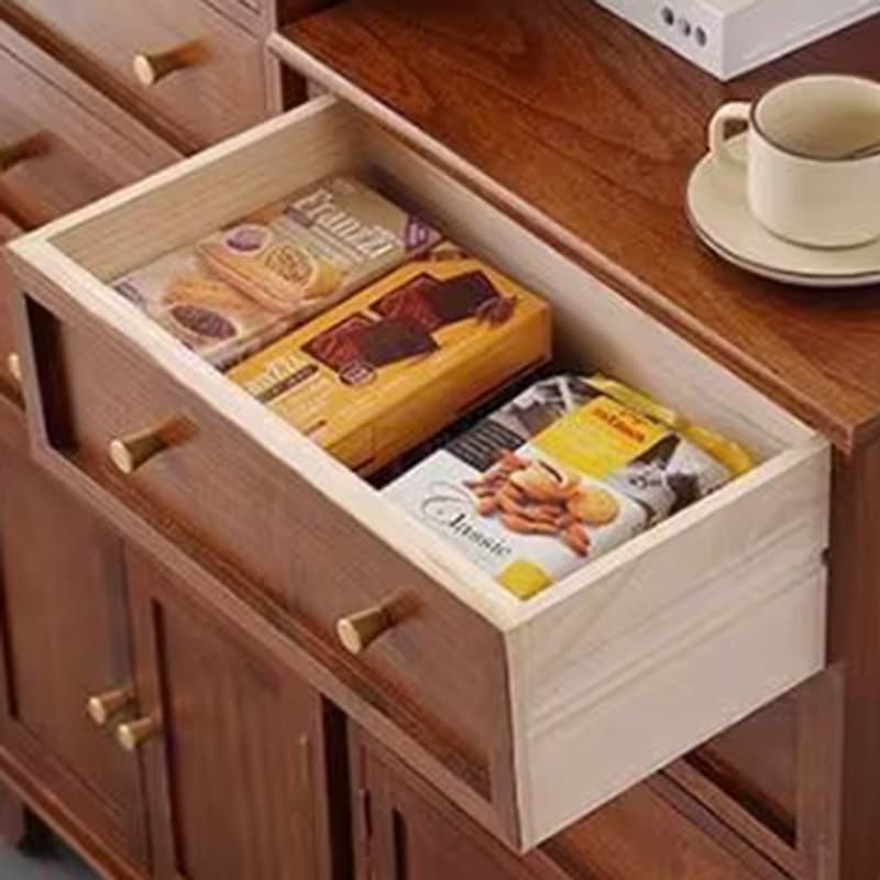 Rectangular Damp-proof Accent Cabinet with Storage Drawer, Closet, Glazed Door, Cabinet Knobs in Chalk/Brown/Wood Color - image 13