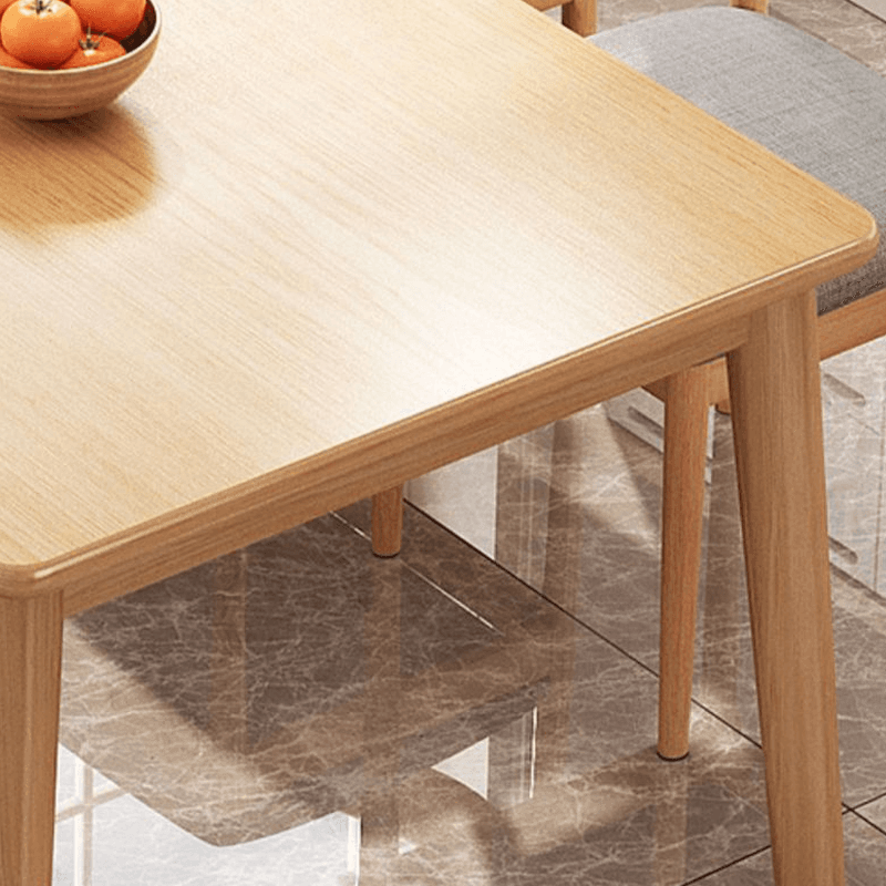 Dining Table Set with Rectangular Recycled Wood Top, 4 Legs, Fixed Table, Padded Chair with Back, Available in 5-piece/7 Piece Set/3 Pieces - image 9