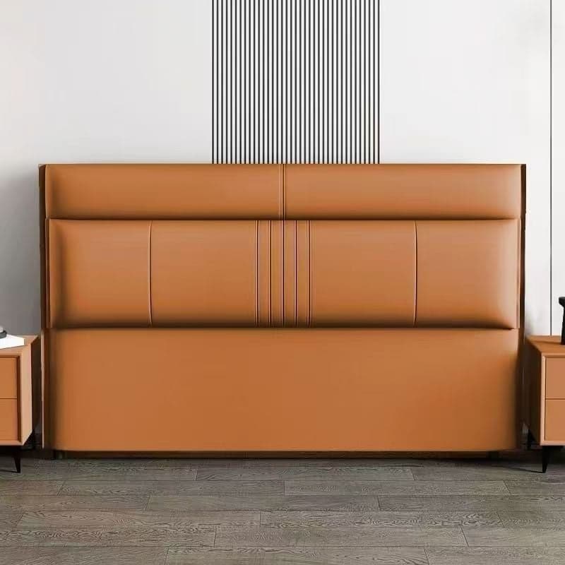 Trendy Panel Headboard in Natural Wood with No Distressing, Rectangle Shape for Queen/Full Bed, Featuring Sponge Upholstery and Standard Height - image 7