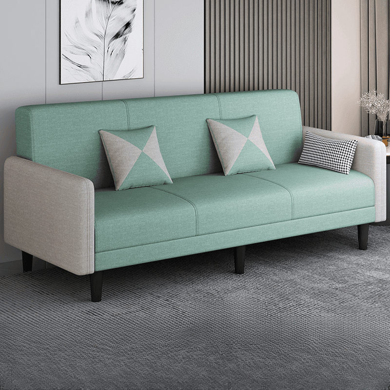 Trendy Solid Color Stain Resistant Standard Sofa in Grey/Cerulean/Beige with Arm, 4-seater/Seats 3 and 2 Pillows - image 20