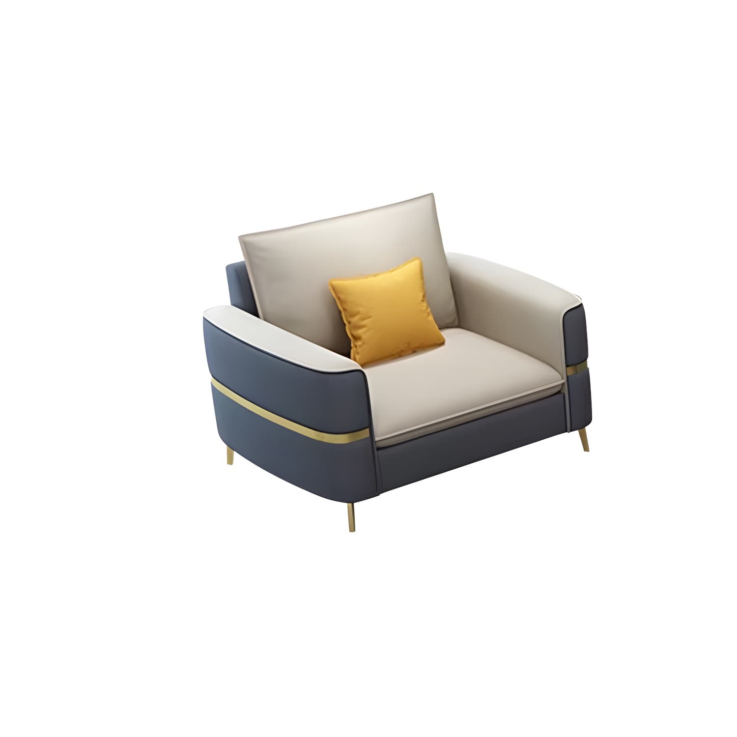 Glam Beige Tech Cloth Sectional Sofa with Pine Frame in Stationary Design - image 9