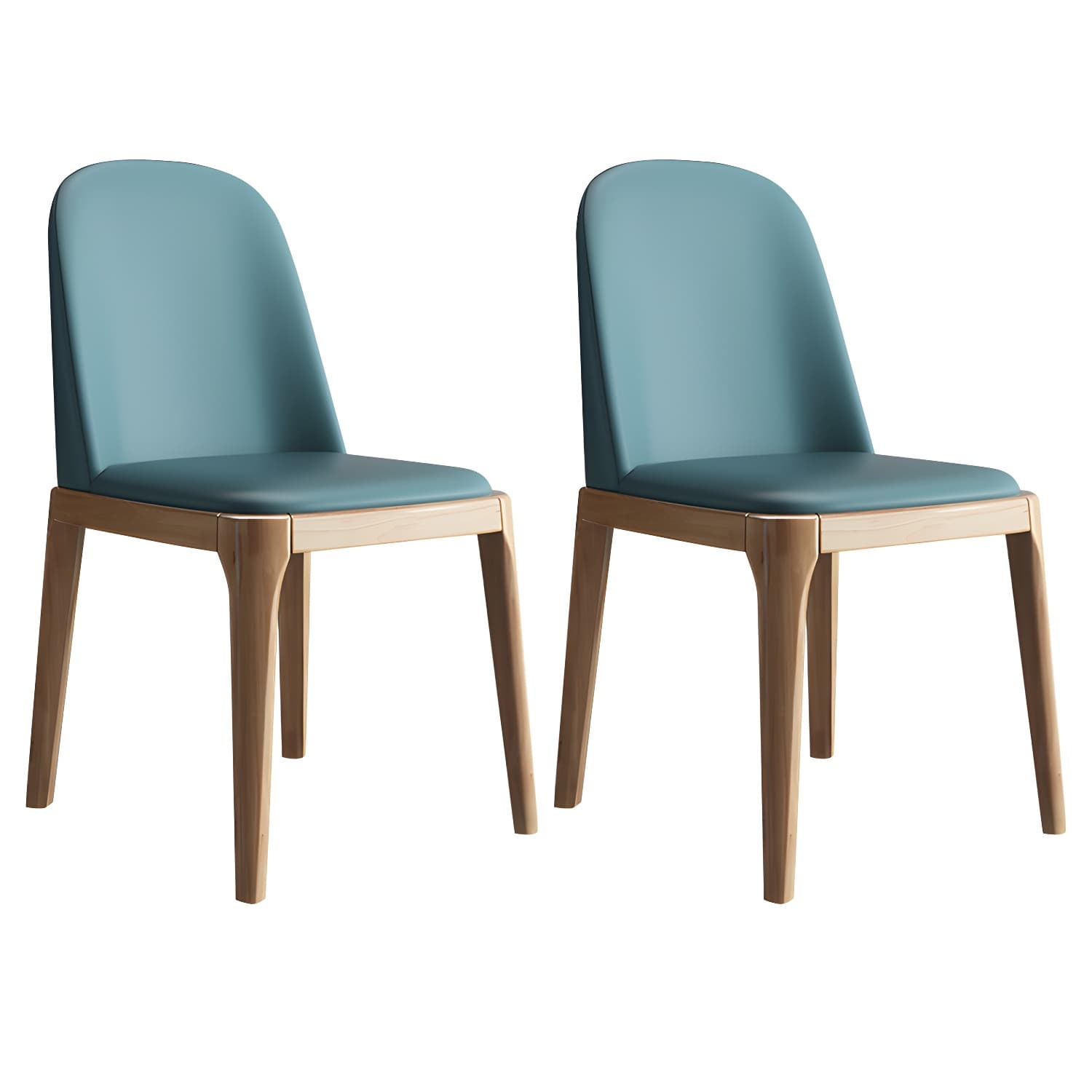 Scandinavian Home Side Chair Solid Back Wood Upholstered Dining Room Chair - image 6