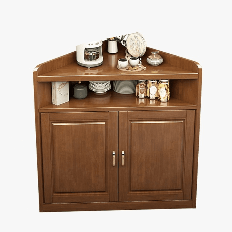 Independent Rubberwood Utility Storage Cabinet with Shelves, Living Room - image 10