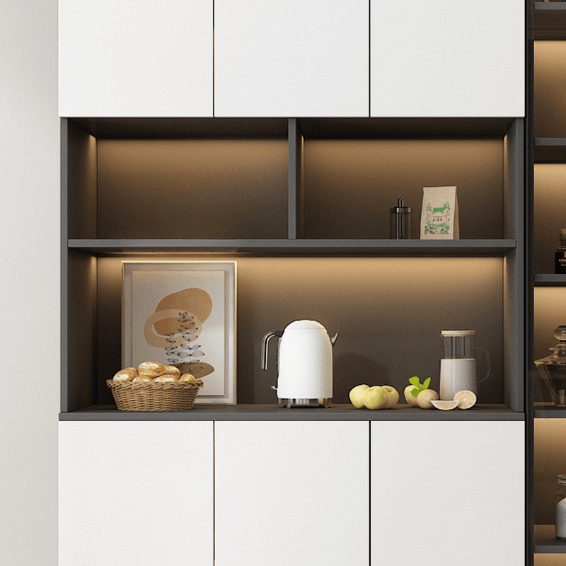 Two Toned Unclosed & Self-supporting Wide Sideboard with 2 Shelves & Benchtop - image 20