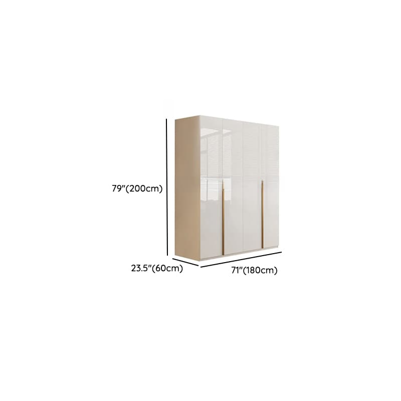 Chalk Minimalist Laminate Cabinet Armoire with Soft Close Drawer, Soft Close Door, Interior Shelves, and Clothing Rod - image 12