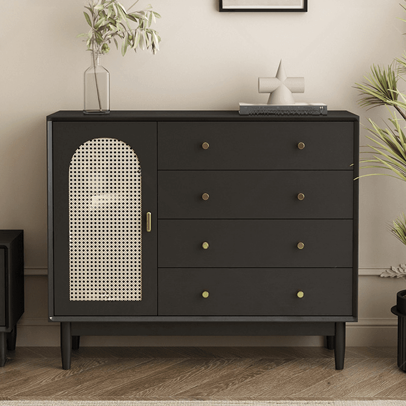 Matte Black Simplistic Wardrobe Combo with 2 Interior Shelves