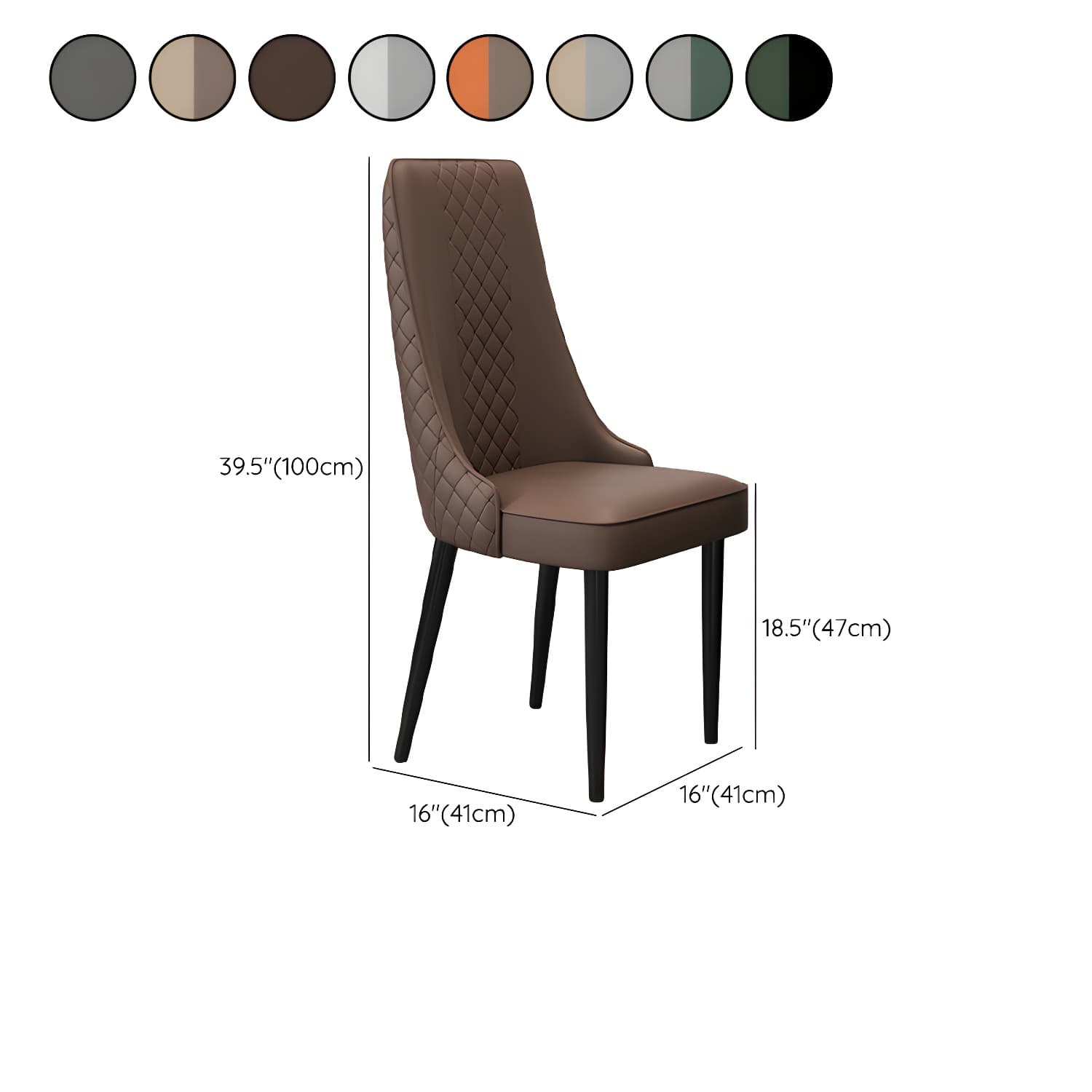 Comfortable and Stylish Faux Leather High Back Upholstered Chair for Kitchen and Dining - image 17