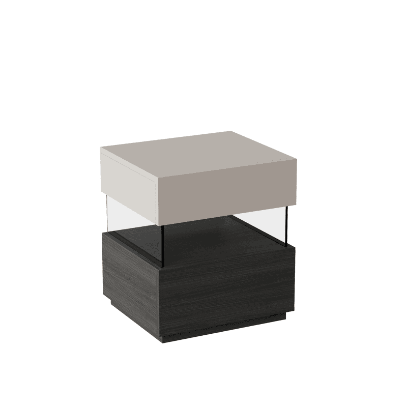 Modish Nightstand With Drawer Organization Featuring 2 Drawers, 1 Shelf, and Lumber Countertop - image 6
