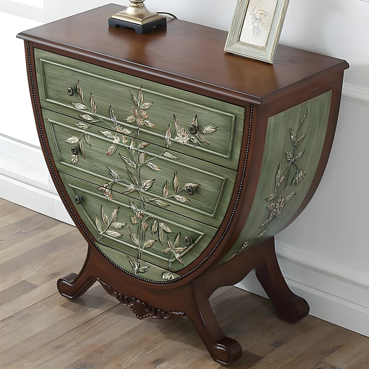 Rustic Wood Chest Vertical Chest with Drawers for Living Room - image 5