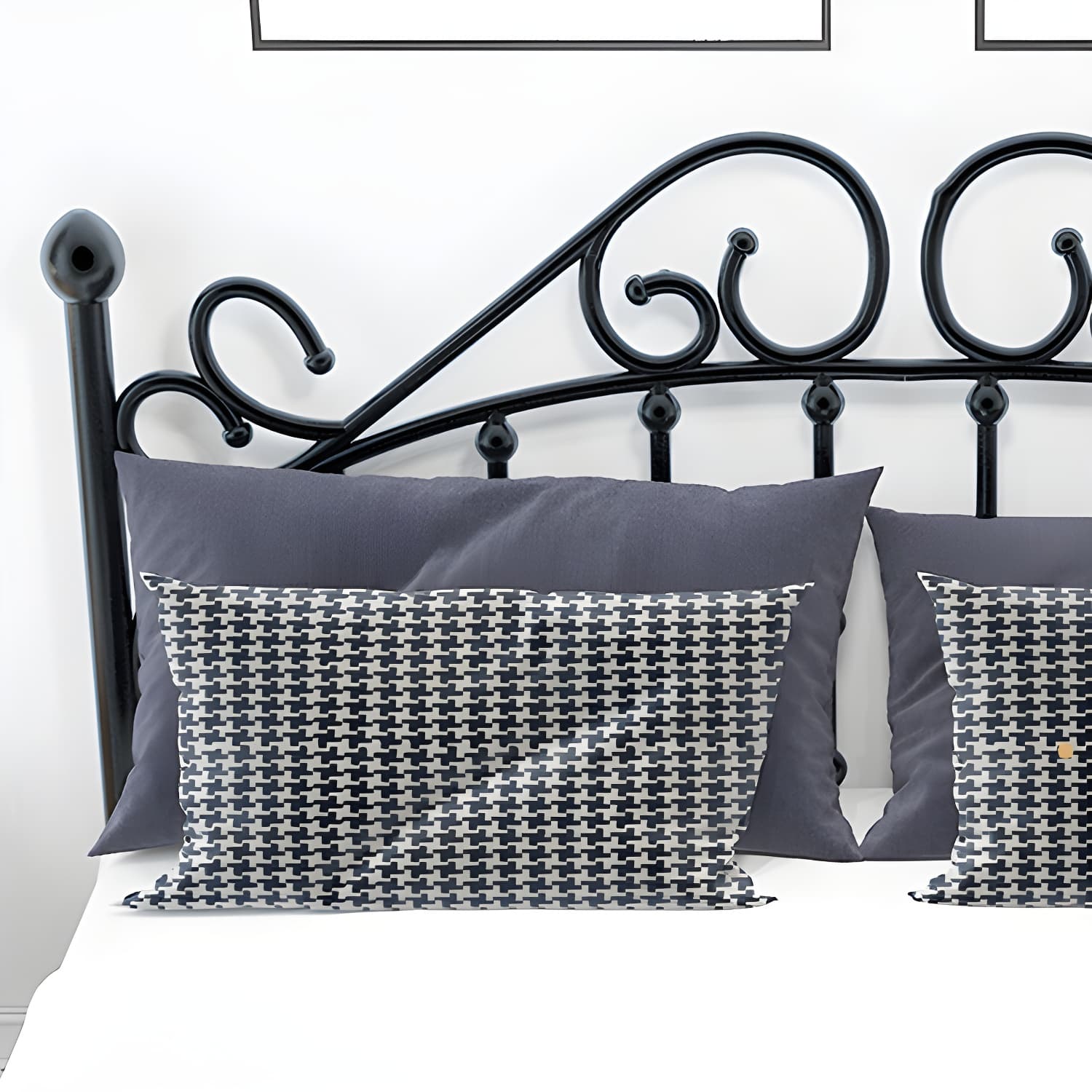 Industrial Style Metal Standard Bed Indoor with Headboard and Tail - image 6